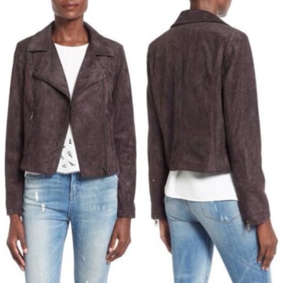 Astr Dark taupe Suede Jacket - Picture 1 of 11